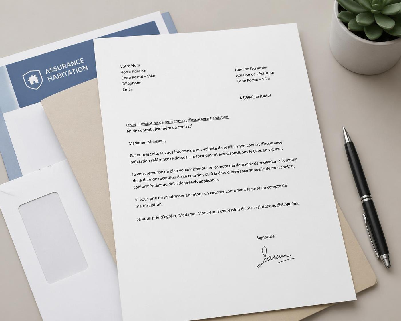 découvrez notre guide complet pour rédiger une lettre de résiliation d'assurance habitation claire et conforme. toutes les étapes expliquées pour faciliter votre démarche.